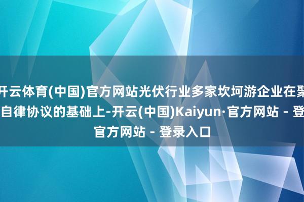 开云体育(中国)官方网站光伏行业多家坎坷游企业在聚拢签署自律协议的基础上-开云(中国)Kaiyun·官方网站 - 登录入口