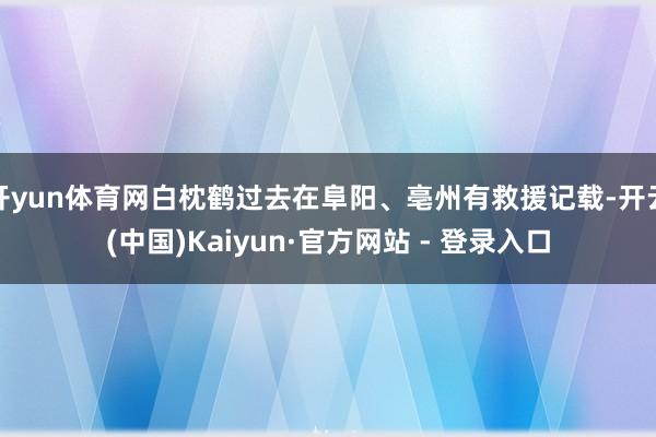 开yun体育网白枕鹤过去在阜阳、亳州有救援记载-开云(中国)Kaiyun·官方网站 - 登录入口